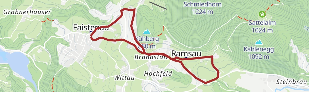 Route map: Ramsau